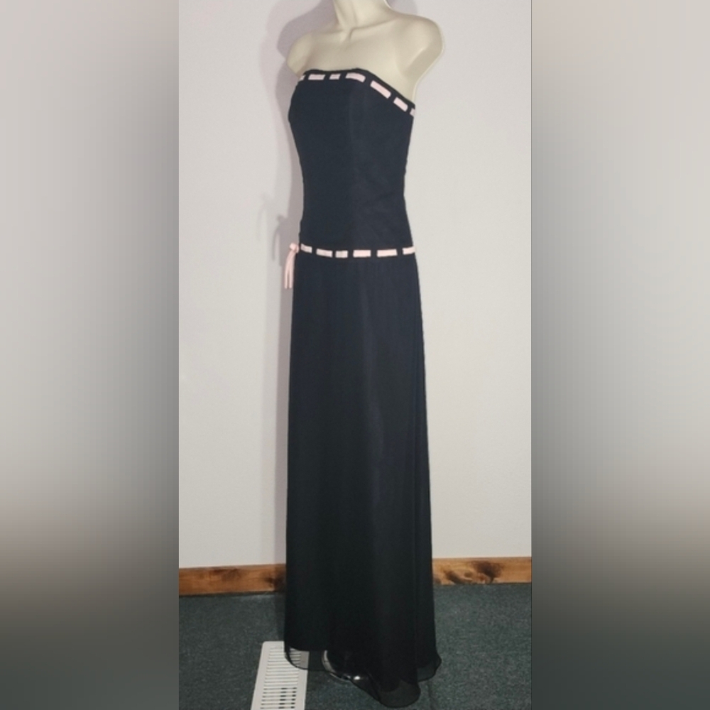 Forever Yours Gown Strapless Prom Maxi Black Size 10 - Picture 11 of 13